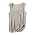 thumbnail image 1 of AherBiu Womens Summer Tank Tops Ribbed Knitted Basic Round Neck Basic Slim Tight Stretchy Sleeveless Tops T shirts, 1 of 6
