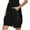 Black, variant on Lenpel Bermuda Shorts for Women Elastic High Waisted Drawstring Wide Leg Knee Length Casual Shorts Loose Summer Shorts with Pockets
