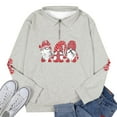 thumbnail image 4 of Wang6 Womens Quarter Zip up Pullovers Christmas Graphic Plus Size Sweatshirts Printed Long Sleeve V Neck Lapel Tops Tshirts Grey XL, 4 of 4
