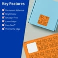 thumbnail image 3 of Avery Printable Square Labels, Bright Orange, 2" x 2", 120ct, 3 of 11