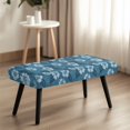 thumbnail image 4 of XYZCANDO Hibiscus Floral Bench Slipcover, Wear Resistant Polyester Spandex Elastic Bench Seat Cover for Bedroom and Dining Room, 4 of 9