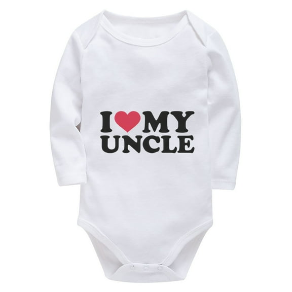 I Love My Uncle Outfits Newborn Girl Long Sleeve Bringing Baby Home Outfit Girl Newborn White 6-9 Month Romper Boy