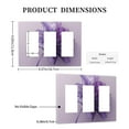 thumbnail image 3 of Purple Flower Switch Cover Decorative Wall Plate 3-Gang Screwless Standard Size, 3 of 5