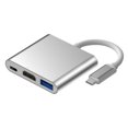thumbnail image 1 of Tipo C HUB 4K HDMI-compatible con HDMI Adaptador USB 3.0 USB-C3-C3-IN-1 Estación de acoplamiento de aluminio Alquiler de aleación de escritorio Accesorio de computadora Speravity EL005697-00B, 1 of 7
