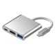 thumbnail image 1 of 3-IN-1 Tipo C HUB 4K HDMI-Compatible con USB 3.0 Adaptador USB-C Docking Station Aluminio aleación de aluminio Desktop Computer Computer Acessory Inevent EL005697-00B, 1 of 7