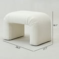 thumbnail image 2 of 28" Wide Modern Large Boucle Upholstered Arched Ottoman Foot Stool, Multi-Functional Sofa Footrest, Small Sofa Bench, and Extra Seating for Living Room, Bedroom, Entryway, Hallways, 2 of 15