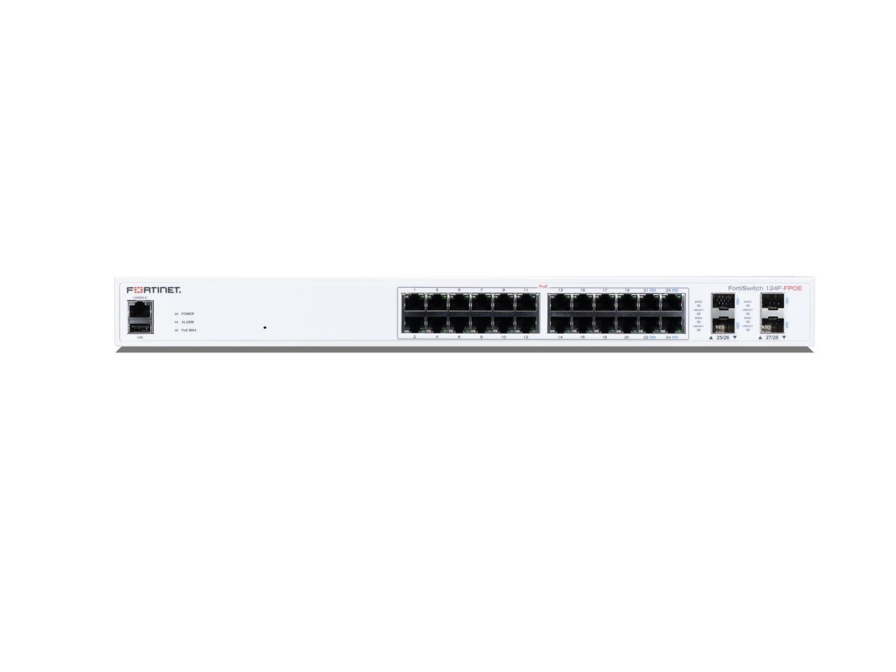 Fortinet Layer 2 FortiGate Switch Controller Compatible PoE+ Switch FS-124F-FPOE