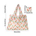 thumbnail image 3 of Bolsa de compras grande, lavable y plegable, impermeable, de tela Oxford, reutilizable, para compras, bolsas de mano reutilizables grandes de 22,7 kg, bolsas de nailon, estilo zanahoria vintage., 3 of 6