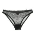 thumbnail image 1 of Lingerie Transparente en Maille pour Femmes Soutien-Gorge Brodé et String et Bas, 1 of 4