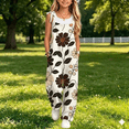 thumbnail image 4 of Coerni Boho Floral Jumpsuits for Girls Adjustable Spaghetti Strap Harems Rompers Summer Plus Size Casual Overalls with Pockets, 4 of 4