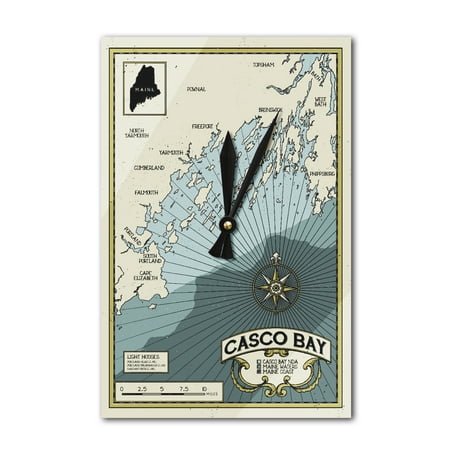 casco bay maine nautical chart lantern press artwork casco bay nautical chart