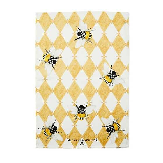 Paño de cocina de algodón MACKENZIE-CHILDS Honeycomb with Bees