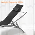 thumbnail image 3 of Patio Chaise Lounge Set of 2, Aluminum Outdoor Lounge Chairs Adjustable Backrest - All-Weather Poolside, Beach, 3 of 8