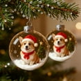 thumbnail image 5 of Transparent Crystal Ball Christmas Tree Pendant - 3.15in/8cm Stereoscopic Small Animal Spherical Decor, Jewelry-Grade Gift, Clear Acrylic Material, Adds Elegant Sparkle to Holiday Tree & Home, B, 5 of 7