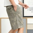 thumbnail image 5 of Lovskoo Men's Summer 2024 Beach Board Shorts with Drawstring Pocket Printed Half Shorts Khaki XL, 5 of 8