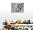 thumbnail image 4 of Lavender Wall Art Rustic Purple Lavender Canvas Painting Prints Purple Flowers Butterfly Motivational Quotes Pictures Wall Decor Contemporary Artwork Home Decor for Bathroom Living Room 16"x12", 4 of 6