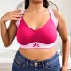 thumbnail image 2 of Sujetador sin Espalda para Pechos Grandes Color Sólido sin Costuras Hermosa Espalda de las Mujeres Lencería Diaria, Empalme de Malla Sujetador Diario, 2 of 8