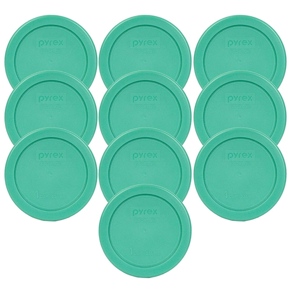 7202PC 1 Cup Green Round Plastic Replacement Lid 10 Pack, Genuine