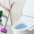 thumbnail image 4 of Purple Toilet Plunger With High Pressure Suction For Household Kitchen Pipe And Drain Unclogging 22.8X5.9X2.0 Inches Rubber Unclogger Tool, 4 of 6
