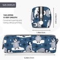 thumbnail image 3 of Rocae Snow Penguin for Pen and Marker Pouch with Zipper for Men and Women, Stationery Bag Pen Holder for Work and Office, 3 of 9