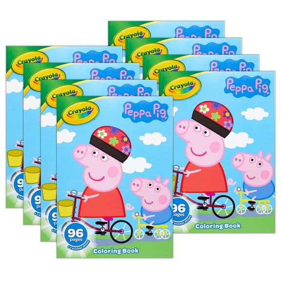 Crayola Coloring Book, Peppa Pig, 96 Pages, Pack of 8