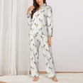thumbnail image 3 of Wukai Funny Chicken Print Women's Pajama Set - Soft Long Sleeve Sleepwear for Comfort and Style-Medium, 3 of 9