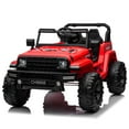 thumbnail image 1 of Zimtown Coche eléctrico para niños a batería de 12V con 2.4G RC, reproductor MP3, radio, puerto USB, luces LED, 3 velocidades - Rojo Zimtown Coche eléctrico, 1 of 9