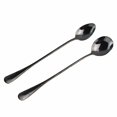 thumbnail image 1 of 2pcs Stainless Steel Color Soup Spoon Long Handle Spoon Set Coffee Spoon Ice Cream Dessert Tea Spoon, 1 of 7