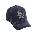 thumbnail image 3 of Krdevn White Dinosaur Embroidery Contrast Stitch Washed Kids Baseball Cap Adjustable Casual Outdoor Sun Hat for Toddler Boys Girls, 3 of 5