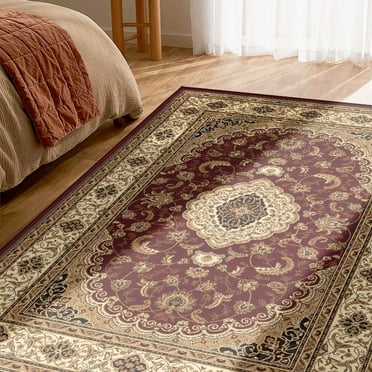 Rug Branch Traditional Persian  Red Beige Indoor Area Rug - 5x7