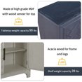 thumbnail image 5 of Kacho 40'' Wood Console Table with 2 Storage Shelves, Shoe Cabinet for Entryway, Shoe Storage Cabinets, Hall Console Desk Table, Sofa Table for Living Room Bedroom Hallway, Antique Blue, 5 of 7