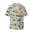 thumbnail image 5 of PAYOHTO Traffic Elements Pattern Mens Hawaiian Casual Short-sleeved Shirt Tropical Summer Beach Button Down Shirts, 5 of 7