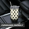 thumbnail image 7 of White & Black Dots 40 OZ Tumbler Cup with Lid and Straw for Water Iced Tea Coffee Smoothie and More, 7 of 7