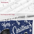 thumbnail image 6 of Navy Blue Snowman Bathroom Shower Curtain Christmas Winter Wreath Snowflake Xmas Waterproof Washable Shower Curtains for Bathtub Bath Decor with Grommets and Hook 72 X 72 Inch, 6 of 8