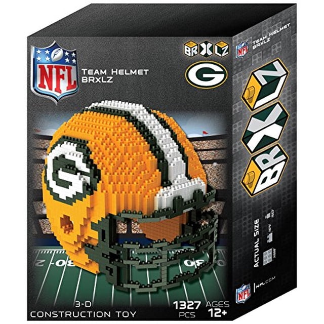 FOCO NFL Green Bay Packers FOCO NFL 3D BRXLZ Construcción de bloques de juguetes - Casco FOCO FOCO