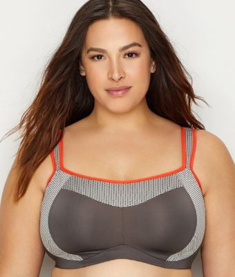 Curvy Couture Womens Plus-Size Confident Fit Wire Free Sports Bra