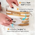 thumbnail image 4 of BUMCO Airtight Wipes Dispenser, Keeps Wet, Reusable Refillable Pouch, Diaper Bag Organizer for Travel, Carrying Clutch, Unique Baby Gift for Girl Boy [Blue], 4 of 5
