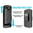 thumbnail image 3 of Case + Hand Strap + Belt Clip Combo for Zebra TC53 TC58 Mobile Computer Scanner, Nakedcellphone Slim Hard Shell Cover with Kickstand and [Rotating/Ratchet] Belt Hip Holster Holder Combo - Black, 3 of 10