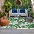 thumbnail image 2 of Monstera Leaves Outdoor Rug for Patio/Deck/Porch, Non-Slip Large Area Rug 5 x 7 Ft, Summer Palm Leaf Botanical Wooden Grey Indoor Outdoor Rugs Washable Area Rugs, Reversible Camping Rug Carpet Runner, 2 of 8