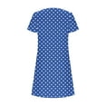 thumbnail image 4 of Women's Casual A-Line Dresses with Pockets, Summer Floral T-Shirt Dress Short Sleeve Mini Dress, Flowy Sundresses with Hollow Neckline Design, Limited Time Off, 4 of 5