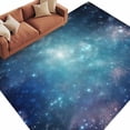 thumbnail image 3 of 5x8 Area Rugs, Blue Ombre Sky Non-Skid Rubber Backing Large Rectangle Rugs - Living Room Bedroom Home Office, Vibrant Starry Sky Indoor Floor Mat Carpets Washable Rug, 3 of 9