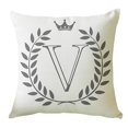 thumbnail image 1 of Housse de Coussin de Canapé Imprimée Lettres Anglaises Mode Dessin Animé Décoration Maison, Multicolore, V, 1 of 5