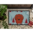 thumbnail image 3 of Carolines Treasures BB1710JMAT Winter Holiday Longhair Red Dachshund Indoor & Outdoor Mat- 24 x 36 in., 3 of 4