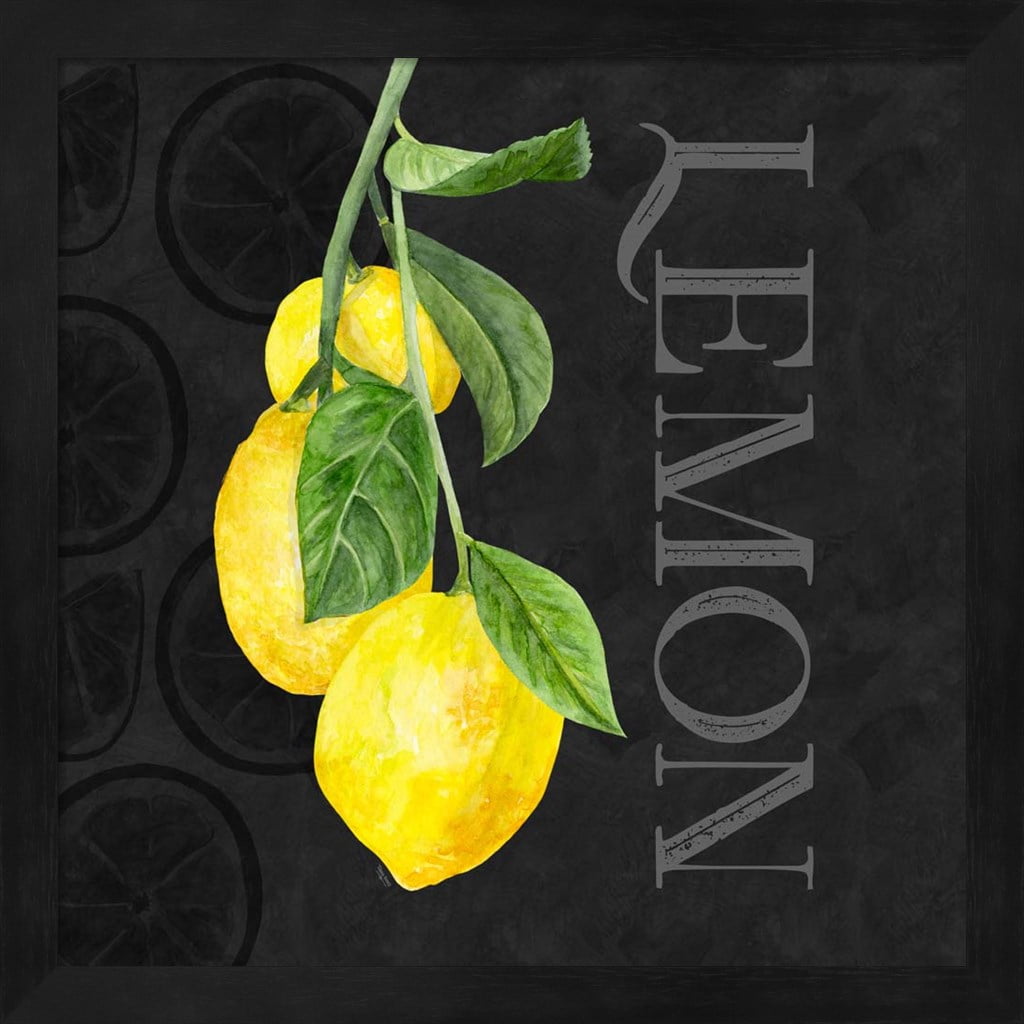 Live with Zest VI Black Framed Lemon Print