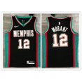 thumbnail image 1 of hot pressed nba Memphis Grizzlies No.12 Morant blue limited basketball jersey, 1 of 4