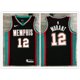 thumbnail image 1 of hot pressed nba Memphis Grizzlies No.12 Morant blue limited basketball jersey, 1 of 4