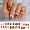 thumbnail image 4 of Acrylic Striped On Nails for Women and Girls Full Set 24 with Glue Design Nail Tips Kit, 4 of 7