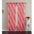 thumbnail image 1 of Single (1) Peach Crushed Taffeta Window Curtain Panel: 55"W x 90"L, Diagonal Ombre Design, 1 of 1