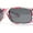 Flower - Black, variant on Polarized Womens Rhinestone 62mm Rectangle Fit Over Sunglasses Over Glasses Light Red - Black