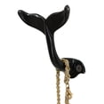 thumbnail image 4 of Pack Of 2 Black Cast Iron Nautical Baleen Blue Whale Tail Wall Coat Hook Hangers, 4 of 10